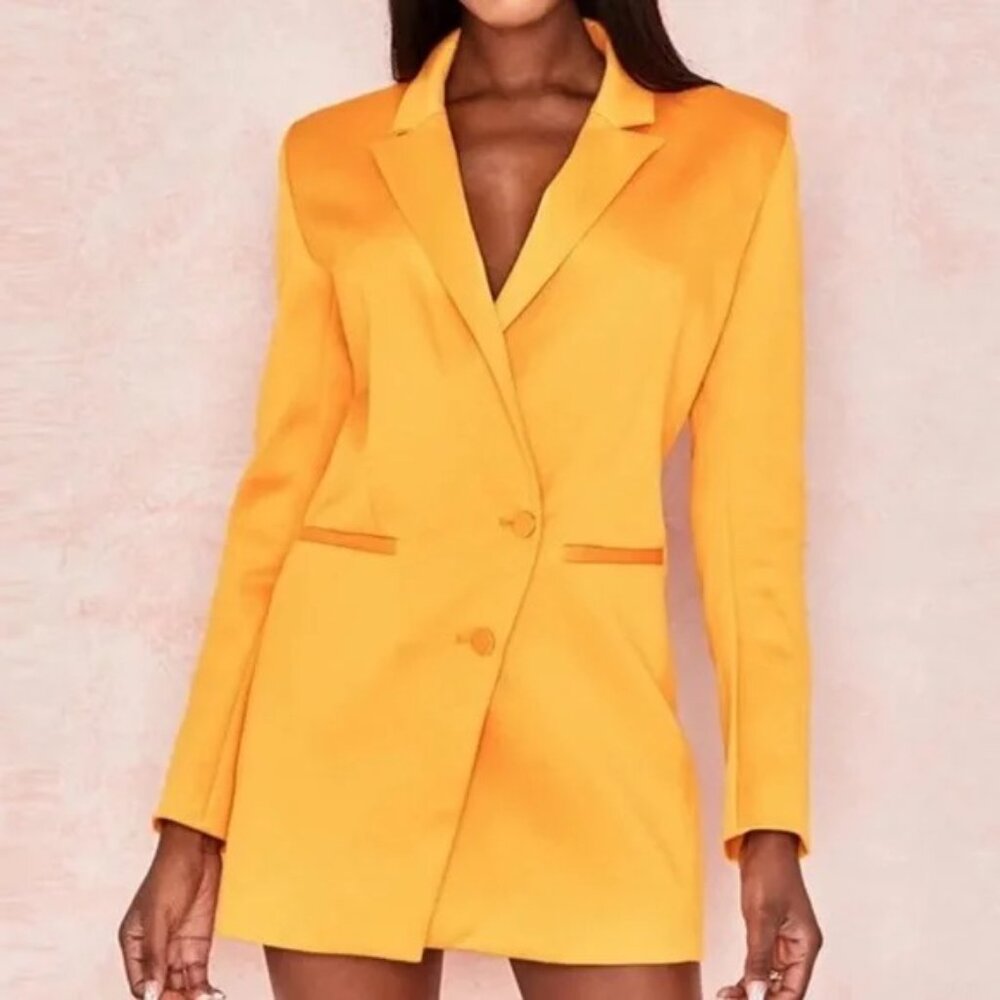 House of CB Sophia Mango Oversized Blazer Dress